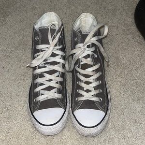 Gray Converse high tops. Size 9